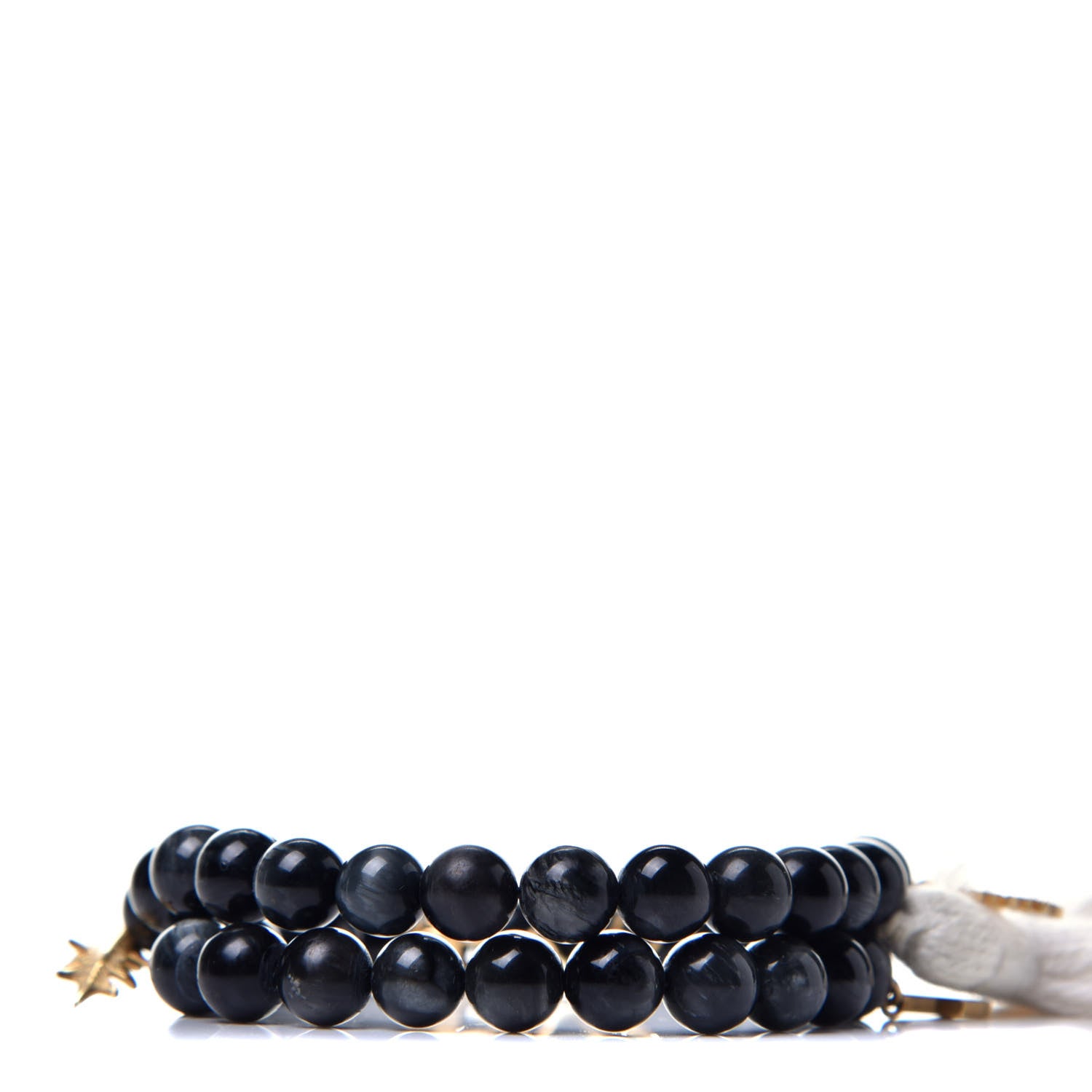 Christian Dior Metal Gray Hawk Jardin Double Bracelet Black Gold 1 of 10