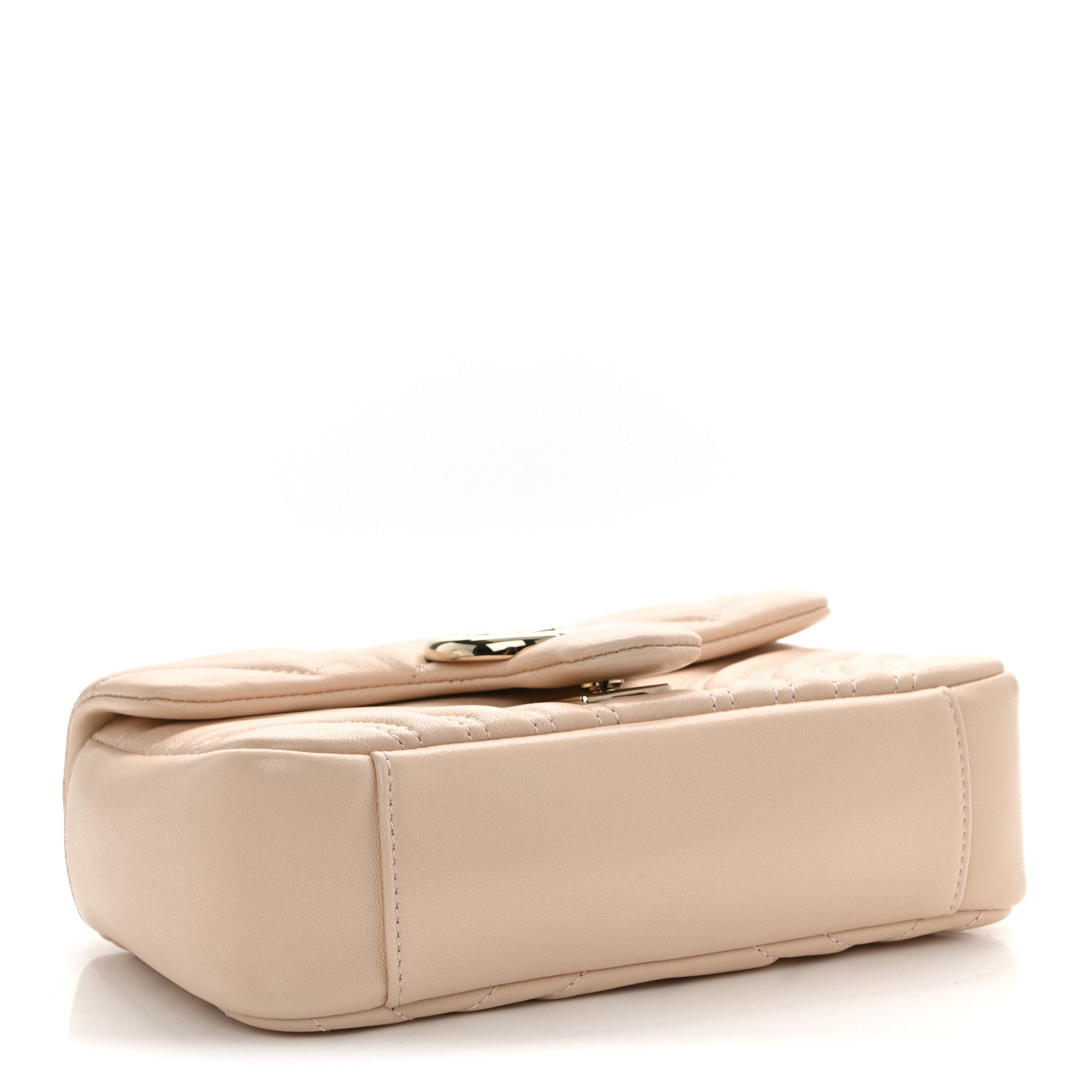 Gucci Lambskin Matelasse Small GG Marmont Shoulder Bag Pink Beige 4 of 10