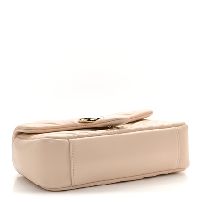 Gucci Lambskin Matelasse Small GG Marmont Shoulder Bag Pink Beige 4 of 10