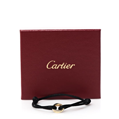 Cartier 18K Pink Yellow White Gold Trinity Adjustable Cord Bracelet Black 5 of 5