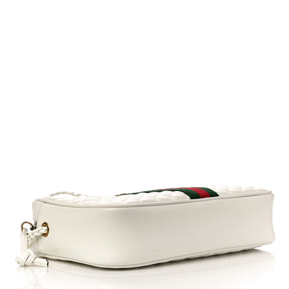 Gucci Calfskin Web Trapuntata Small Shoulder Bag Off White 4 of 12