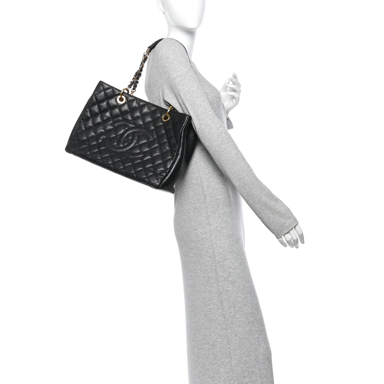 Chanel Caviar Quilted Grand Shopping Tote GST Black 2 of 11