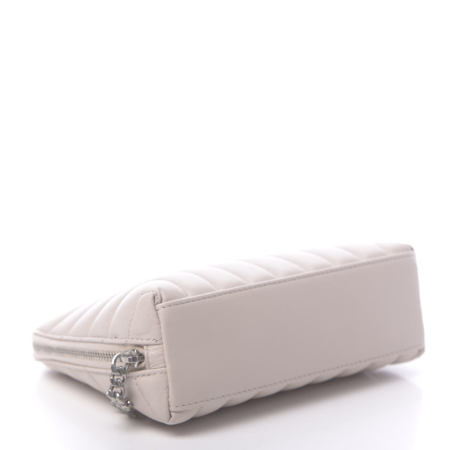 Lambskin Matelasse Cosmetic Case Ivory