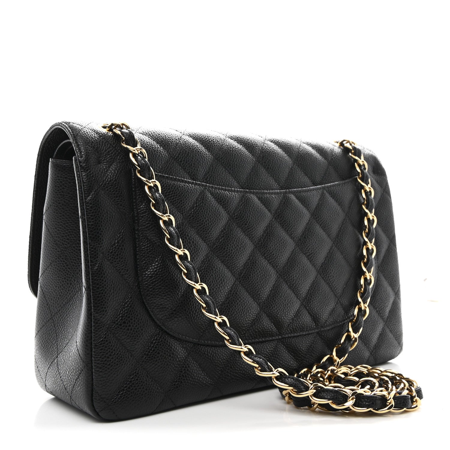 Chanel Caviar Quilted Jumbo Double Flap Black 3 of 10