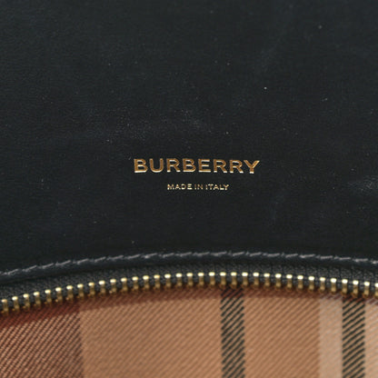 Burberry Wool Tartan Two Handle Title Bag Dark Green 6 of 11