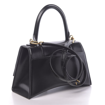 Balenciaga Shiny Box Calfskin Small Hourglass Top Handle Bag Black 3 of 9