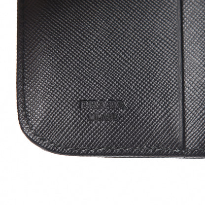 Prada Tessuto Nylon Compact Zip Around Wallet Black 6 of 9