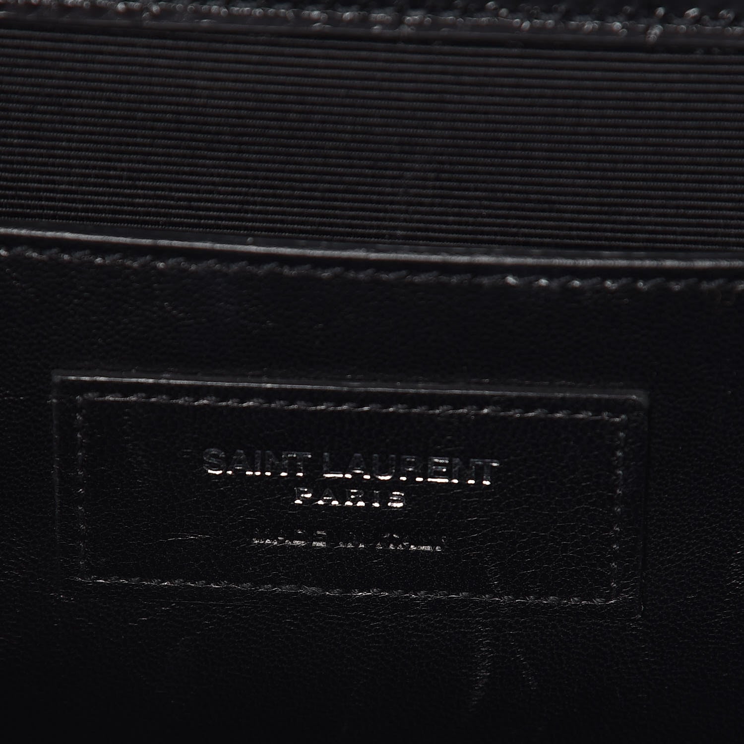 Saint Laurent Calfskin Crocodile Embossed Medium Classic Monogram Kate Tassel Satchel Black 7 of 12