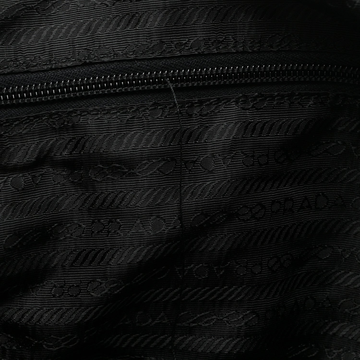 Prada Tessuto Nylon Calfskin Duffle Black 15 of 20