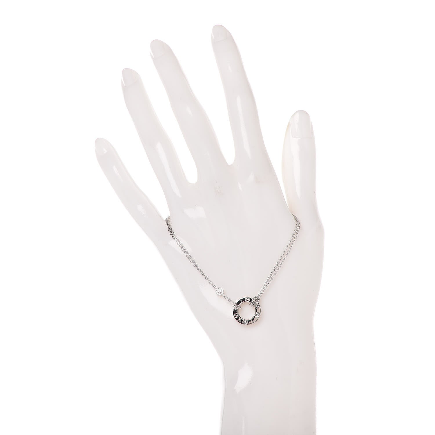 Cartier 18K White Gold Diamond LOVE Bracelet 2 of 5