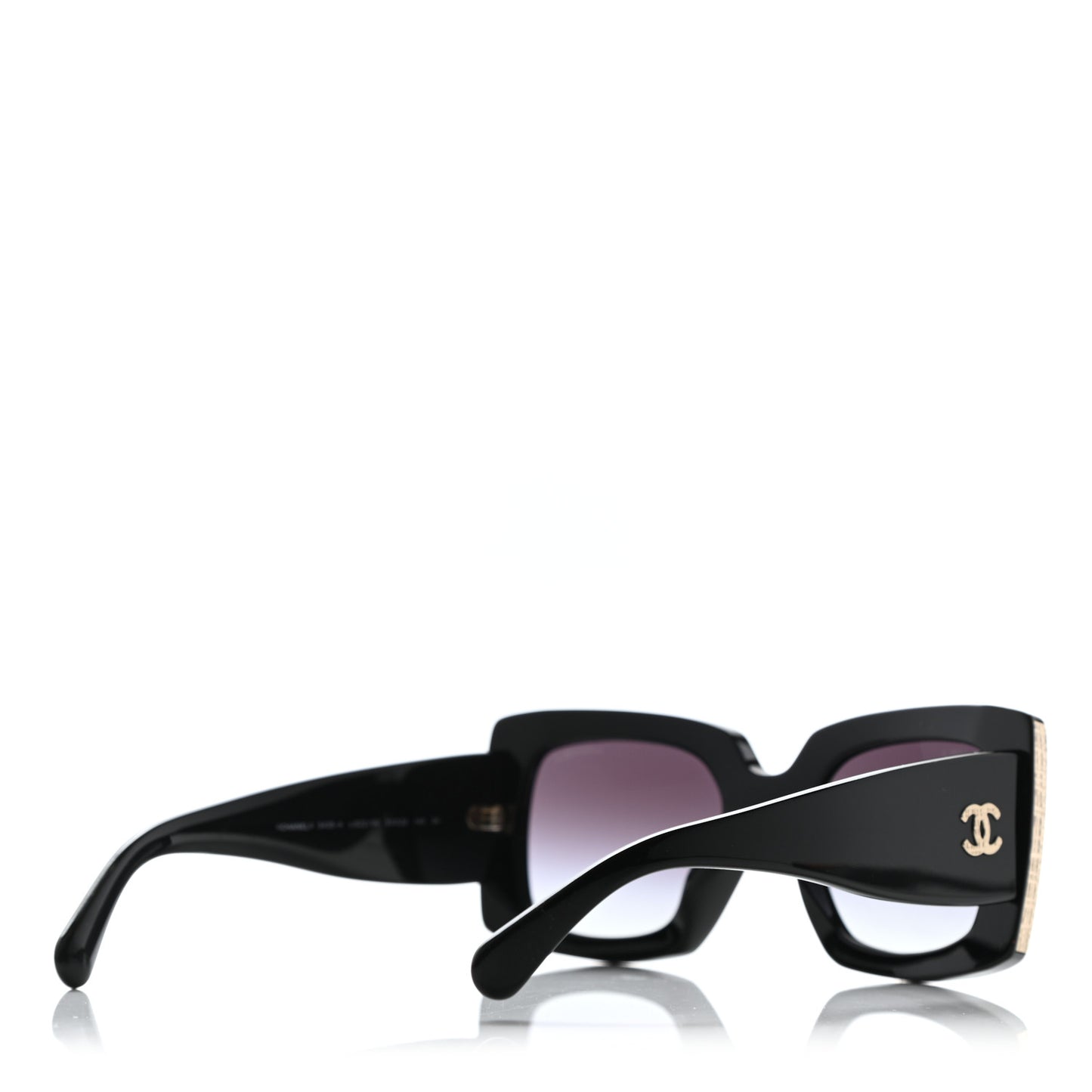 Acetate Rectangle Sunglasses 5435 Black