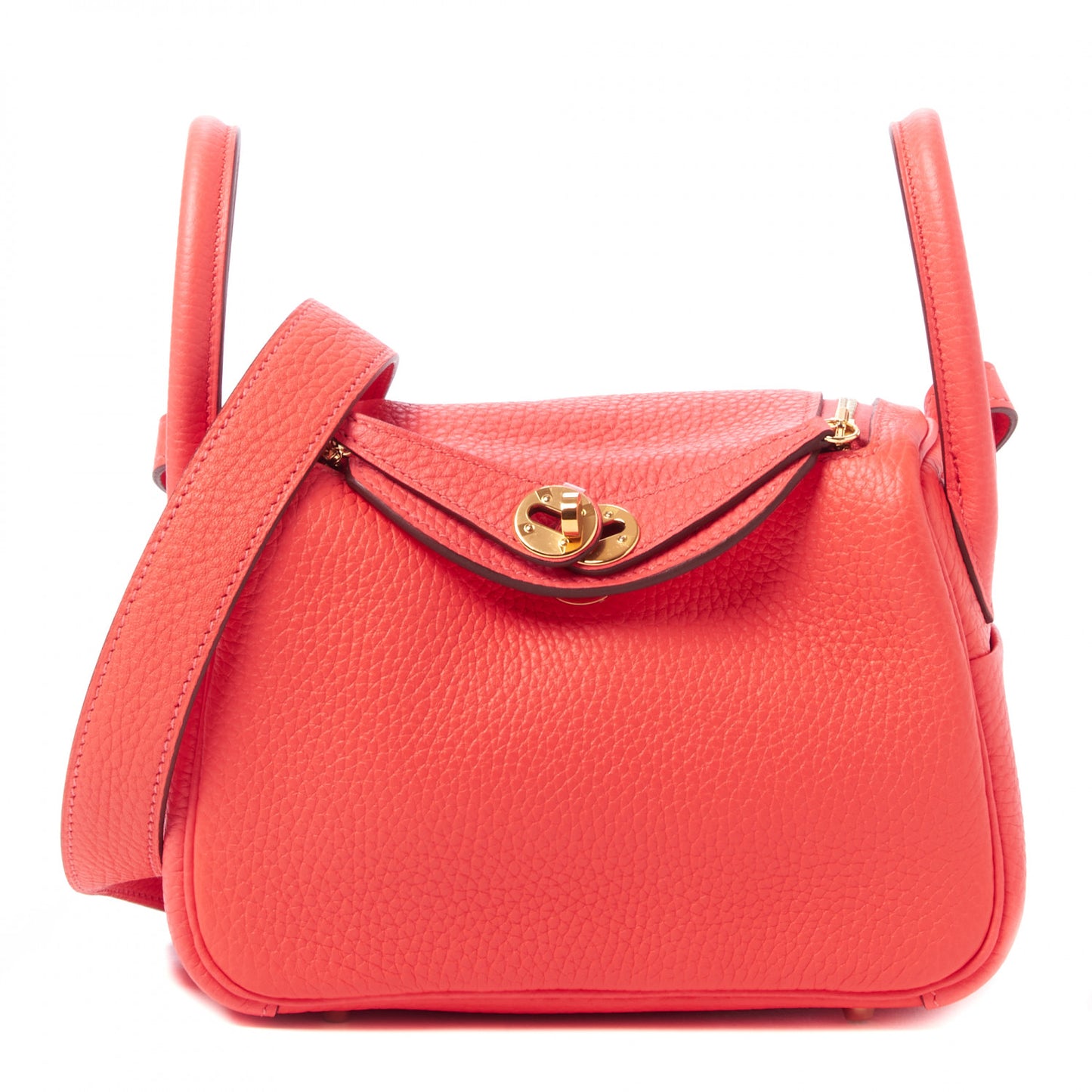 Taurillon Clemence Mini Lindy 20 Rose Texas