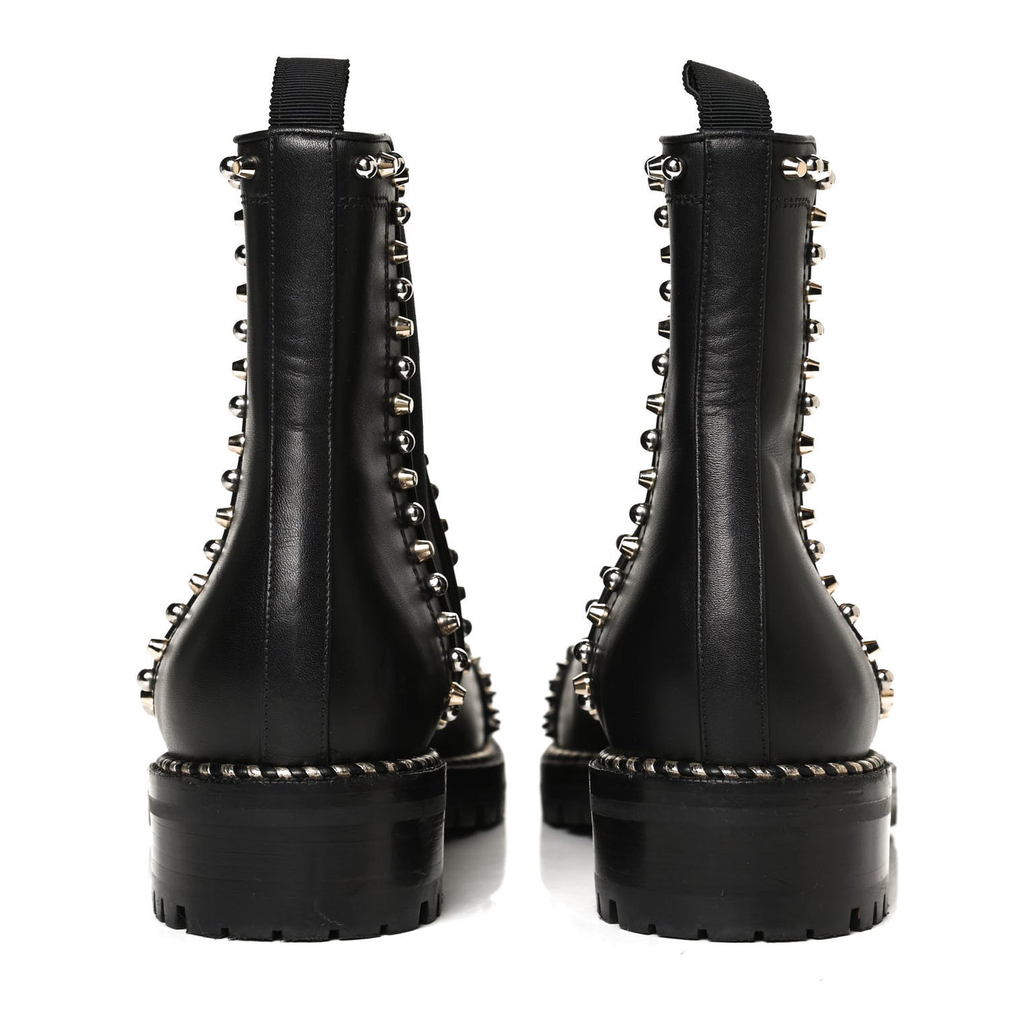 Calfskin Studded Chasse A Clou Flat Chelsea Boots 41 Black
