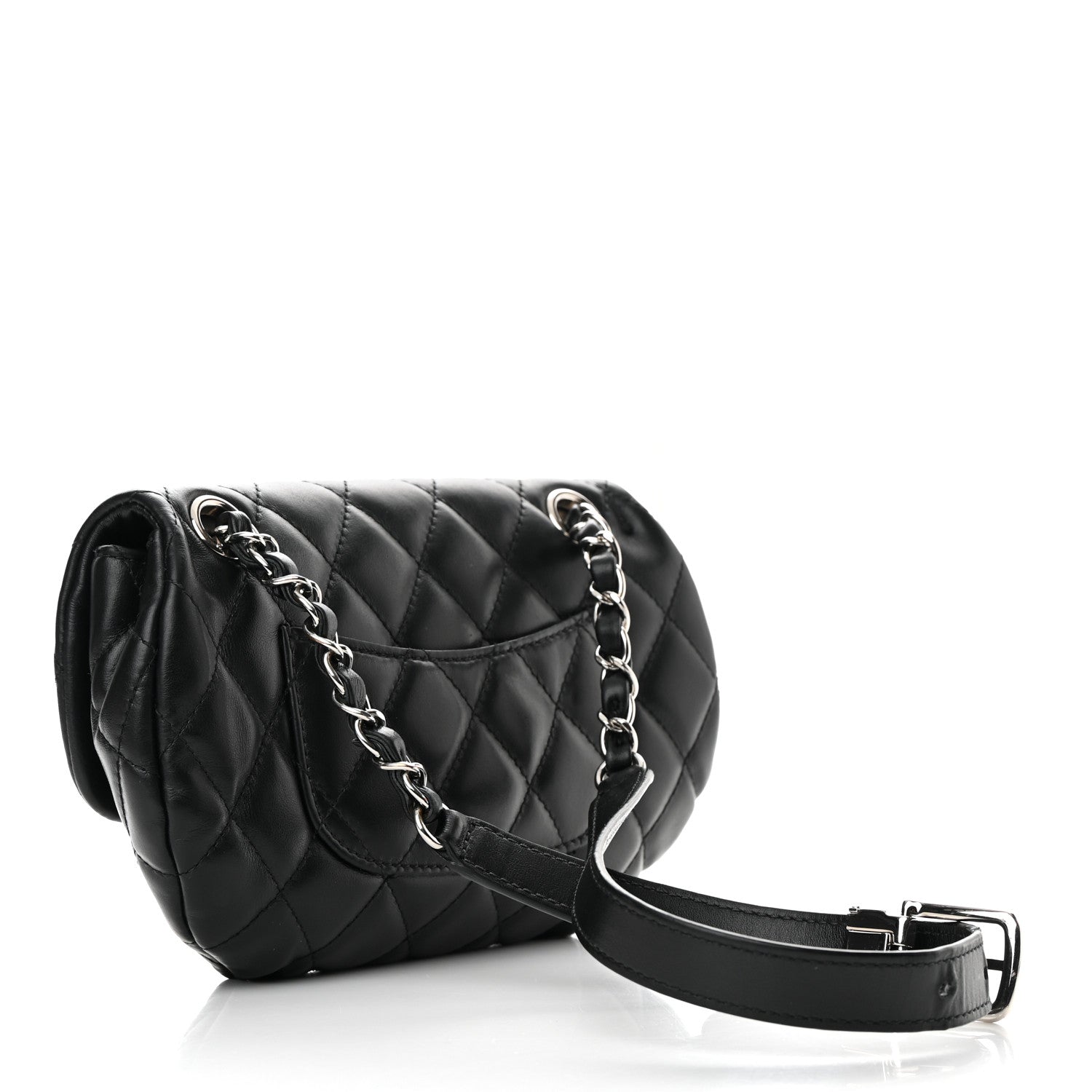 Chanel Calfskin Quilted CC Uniform Flap Belt Bag Black 3 of 15