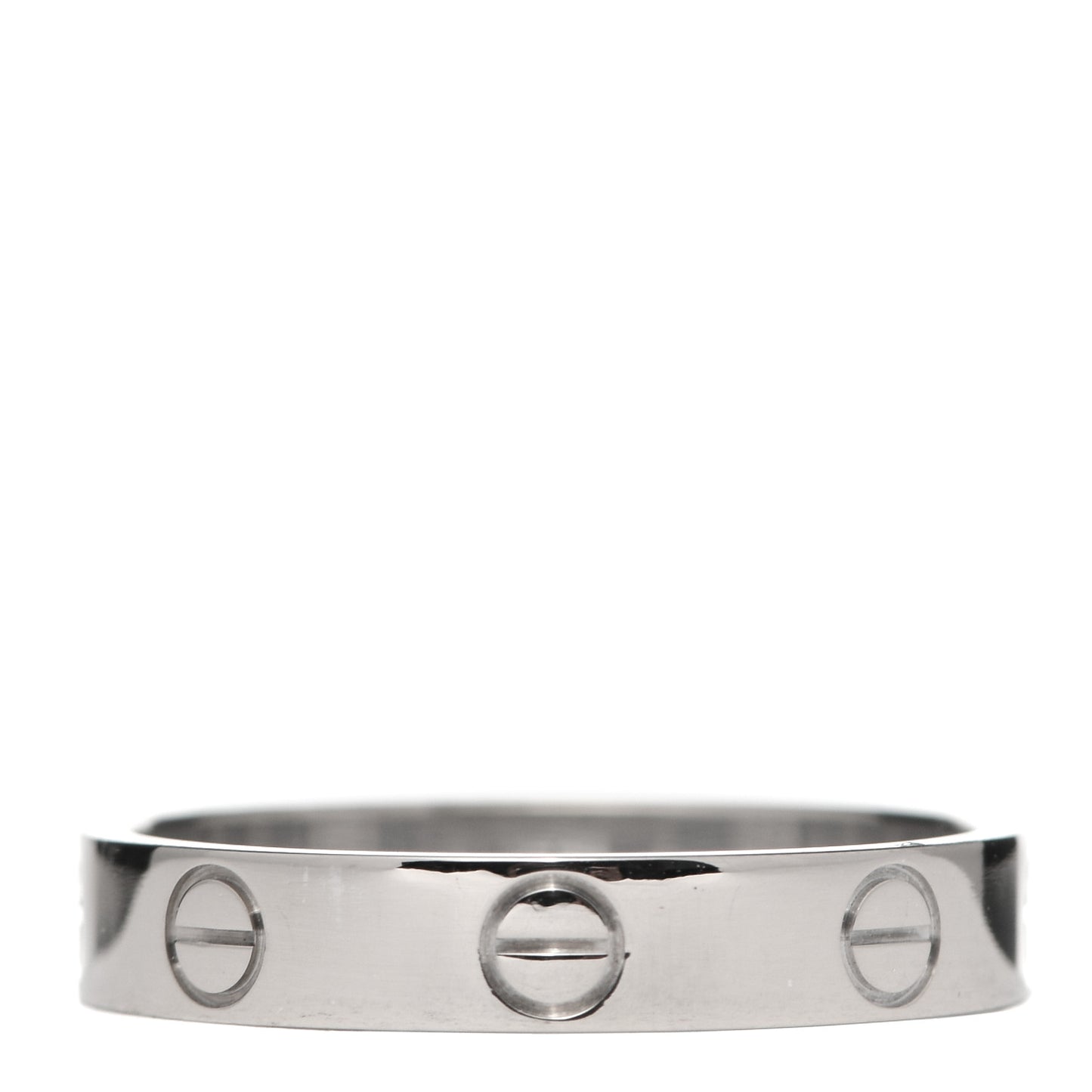 18K White Gold 3.5mm LOVE Wedding Band Ring 54 6.75
