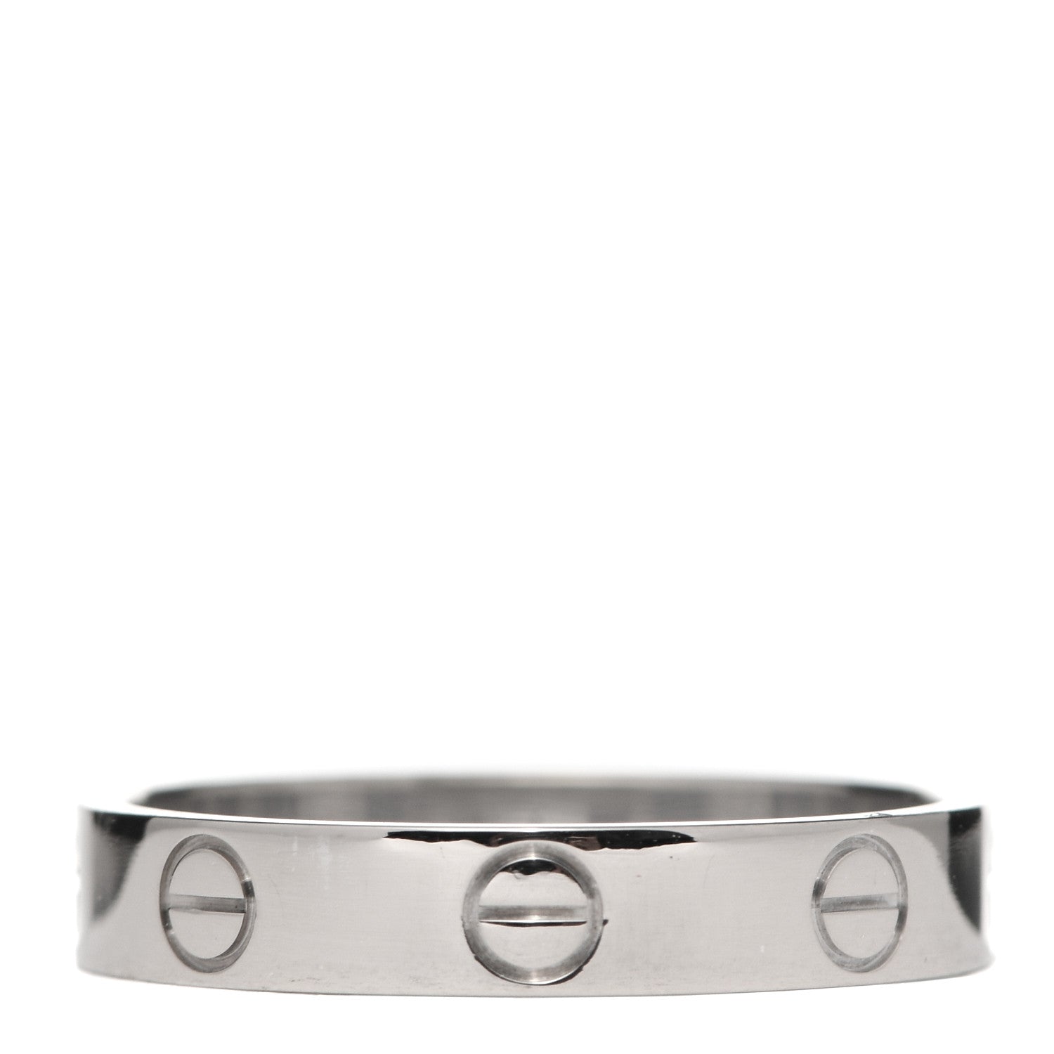 Cartier 18K White Gold 3.5mm LOVE Wedding Band Ring 54 6.75 3 of 6