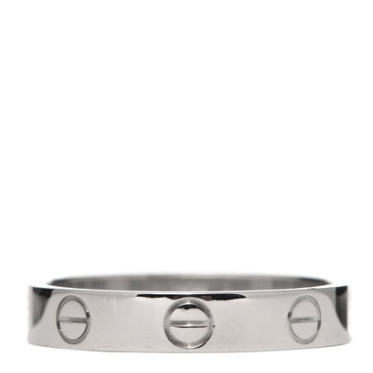 Cartier 18K White Gold 3.5mm LOVE Wedding Band Ring 54 6.75 3 of 6