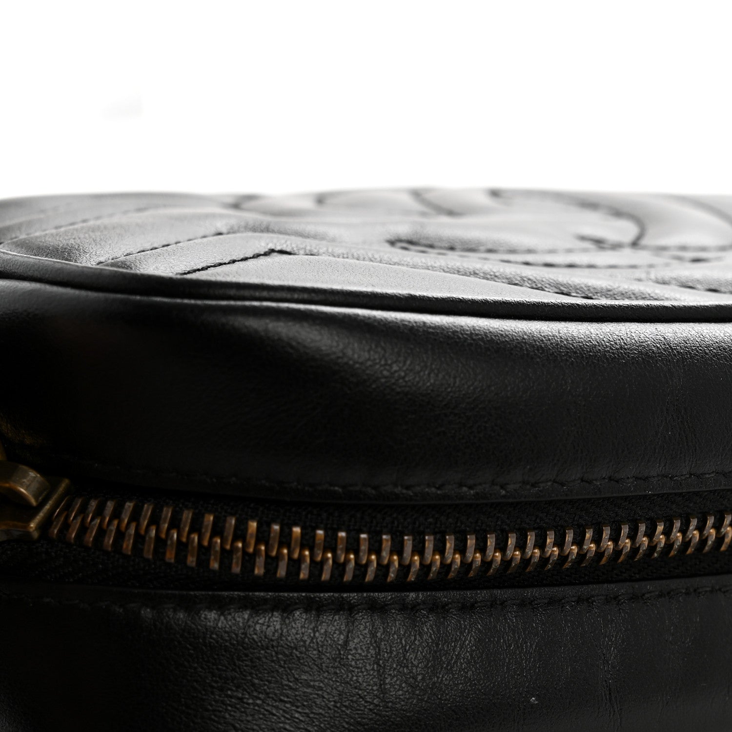 Gucci Calfskin Matelasse Mini GG Marmont Chain Shoulder Bag Black 12 of 12