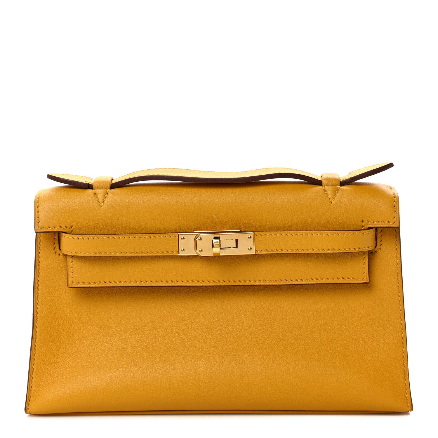 Hermes Swift Kelly Pochette Clutch Jaune Ambre 1 of 15