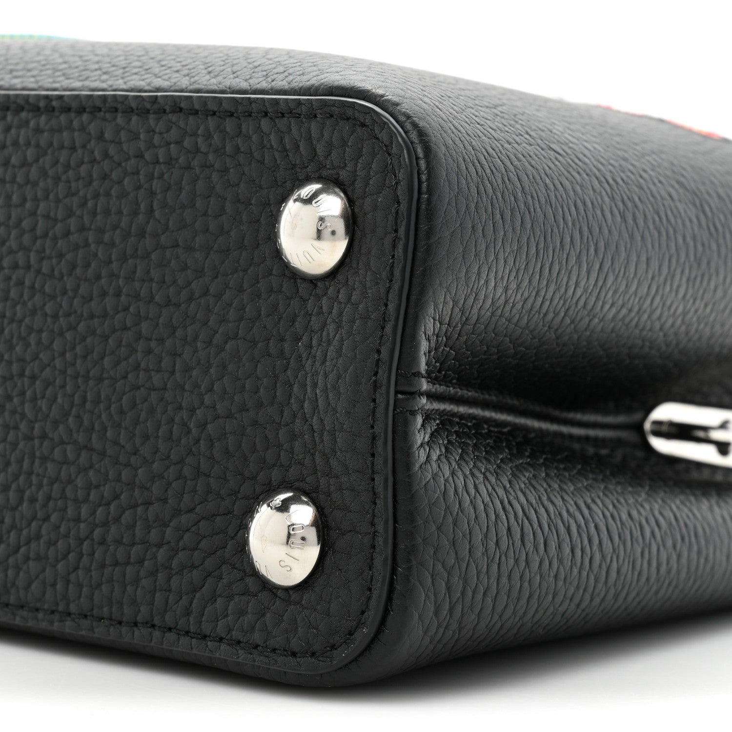 Louis Vuitton LV x YK Taurillon Flower Capucines BB Black 9 of 12