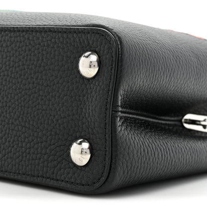 Louis Vuitton LV x YK Taurillon Flower Capucines BB Black 9 of 12