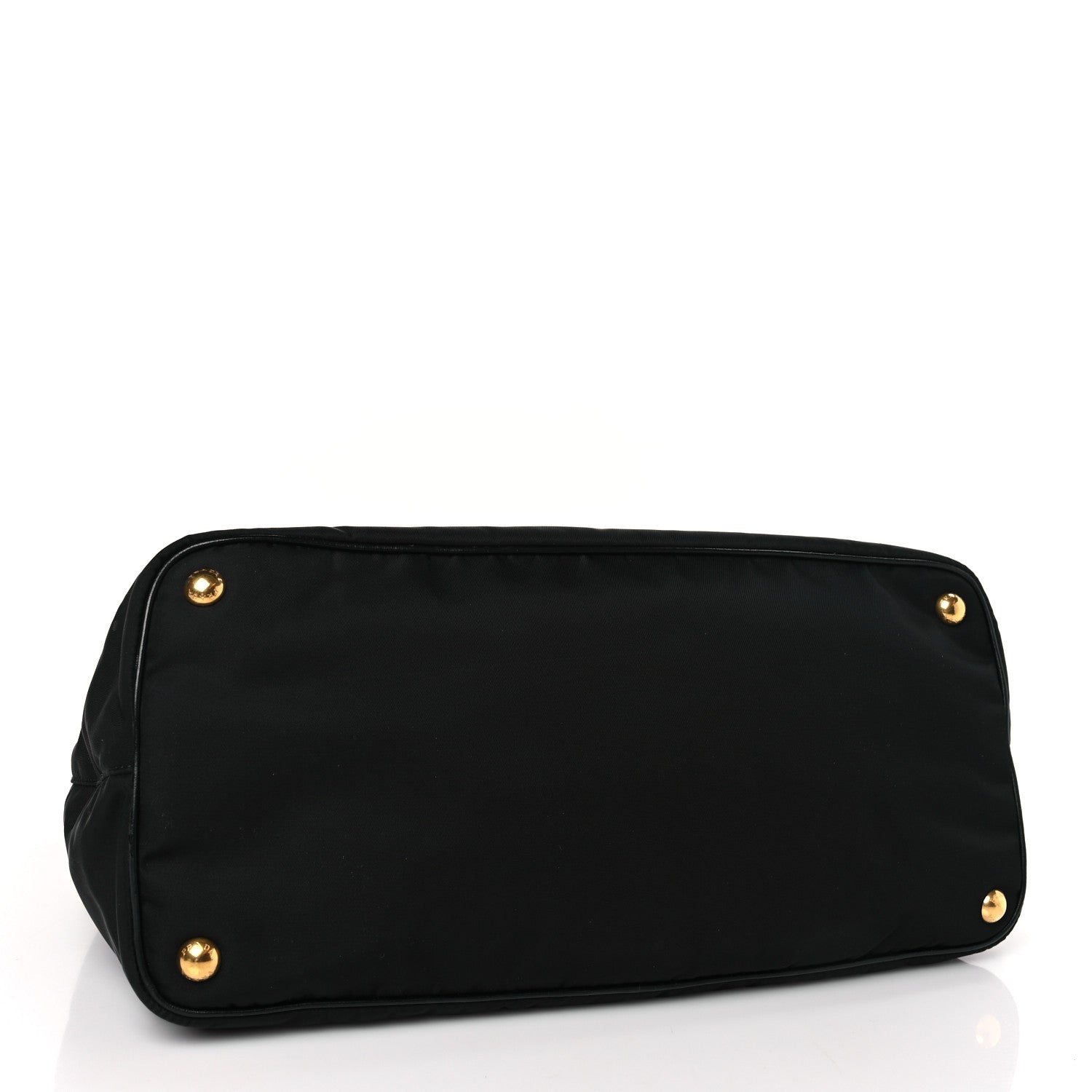 Prada Tessuto Nylon Soft Calfskin Tote Black 4 of 10