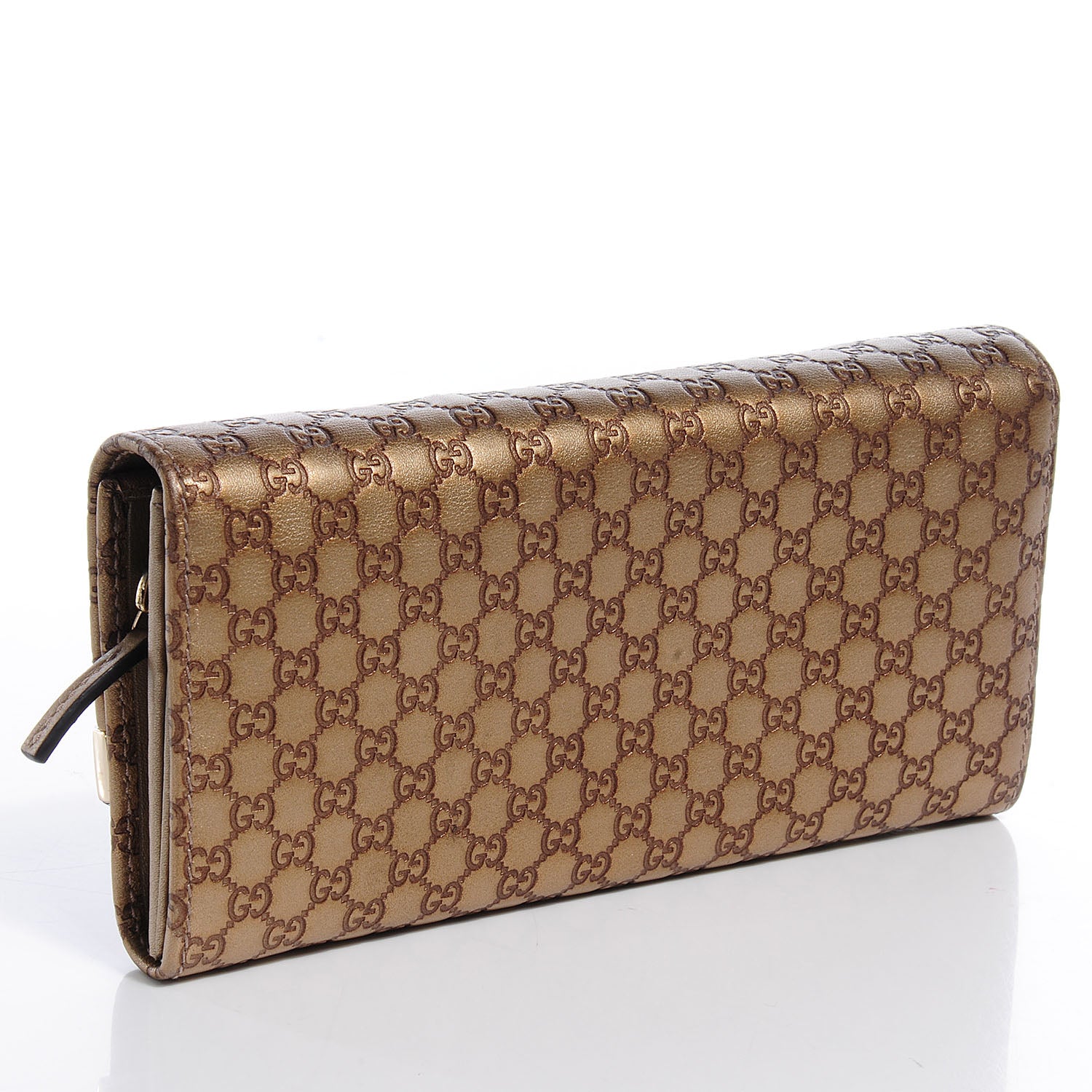 Gucci Metallic Microguccissima Dice Chain Wallet Winter Leaf 3 of 5
