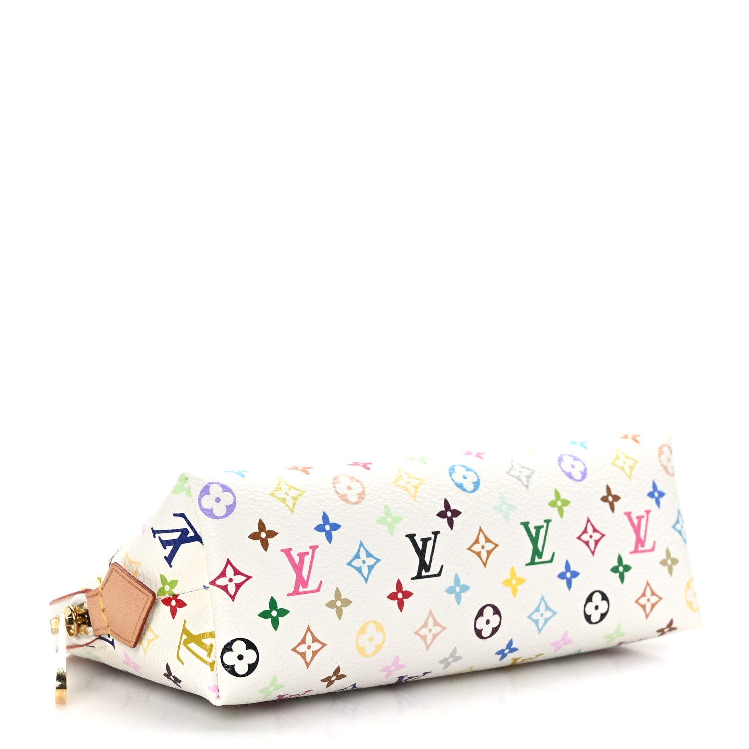 Louis Vuitton Monogram Multicolor Cosmetic Pouch White Litchi 6 of 7