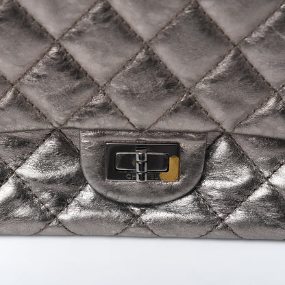 Chanel Metallic Aged Calfskin Quilted 2.55 Reissue 226 Flap Dark Silver 7 of 11