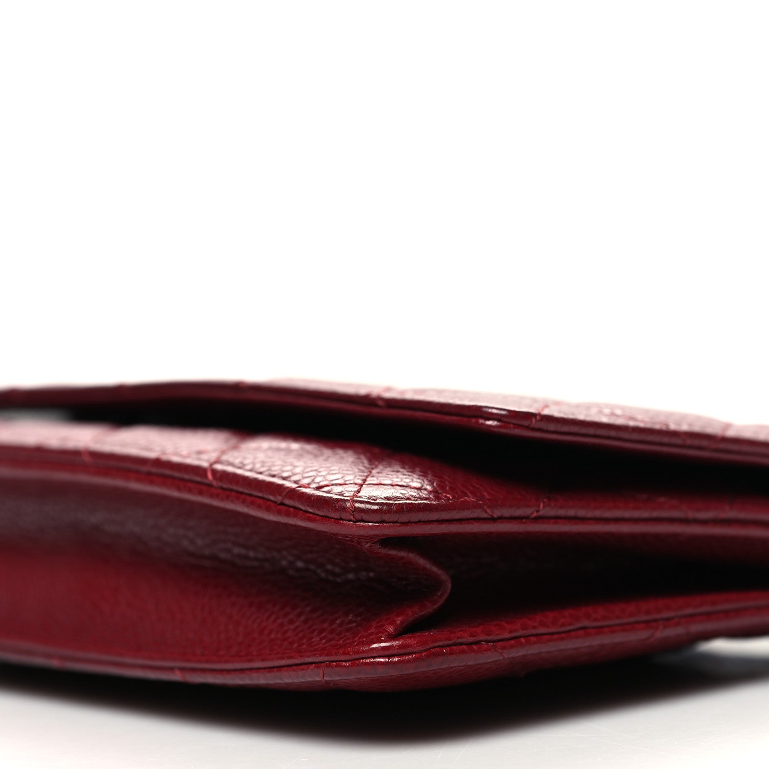 Chanel Caviar Quilted Wallet on Chain WOC Burgundy 11 of 11
