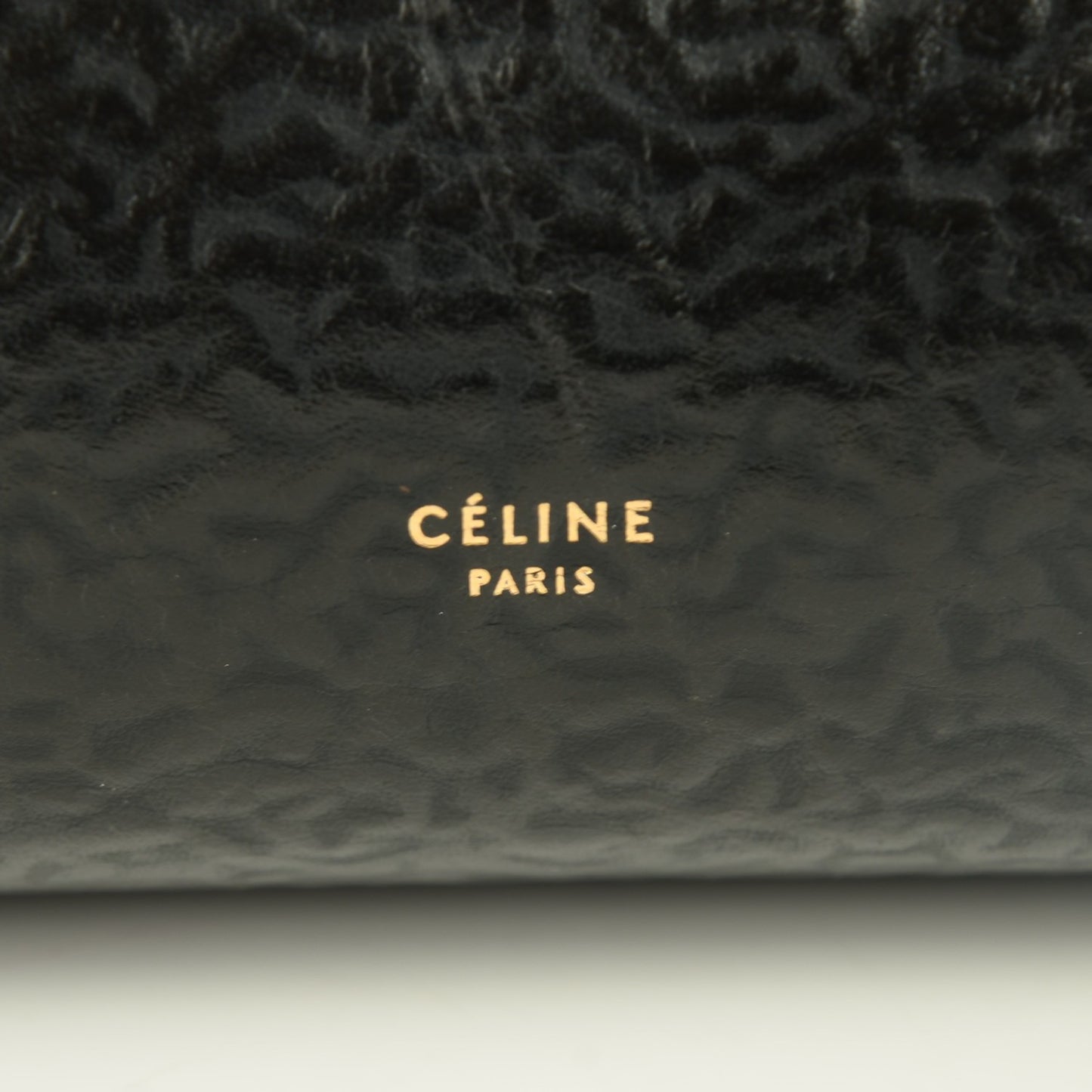 Calfskin Astrakhan Embossed Small Belt Bag Black