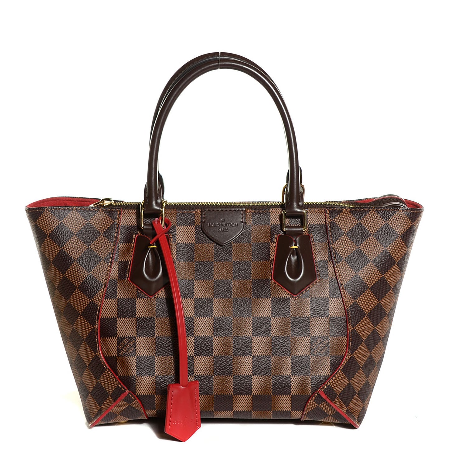 Damier Ebene Caissa Tote PM Cherry