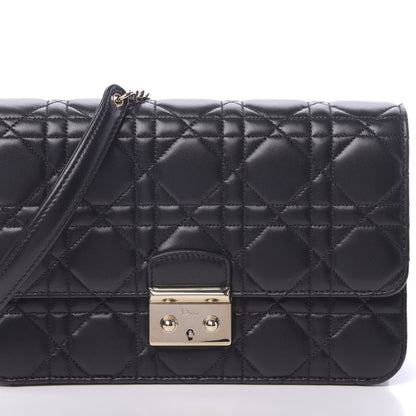 Christian Dior Lambskin Cannage Miss Dior Promenade Pouch Black 11 of 11