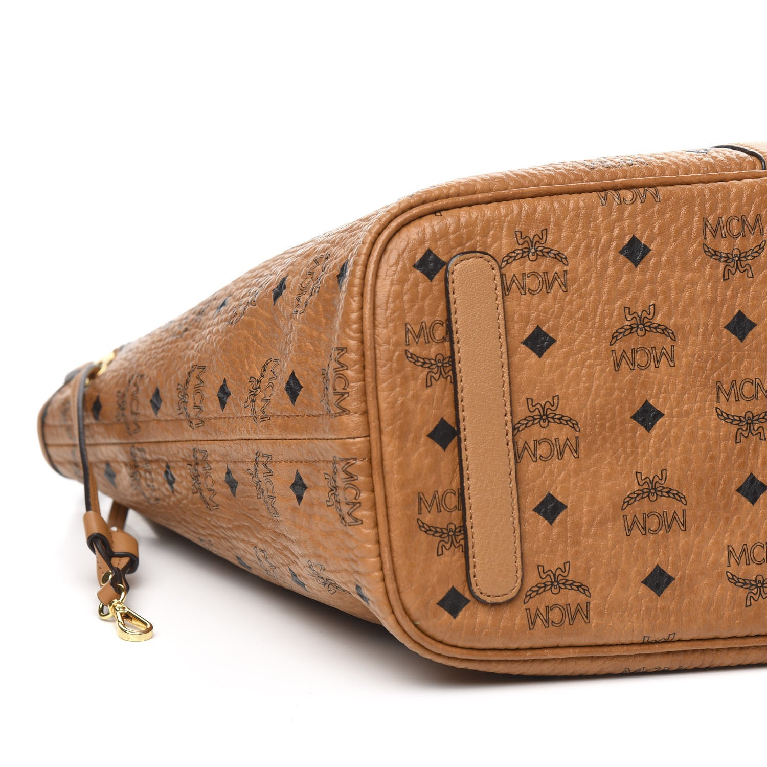 MCM Visetos Medium Liz Reversible Shopper Tote Cognac 11 of 18