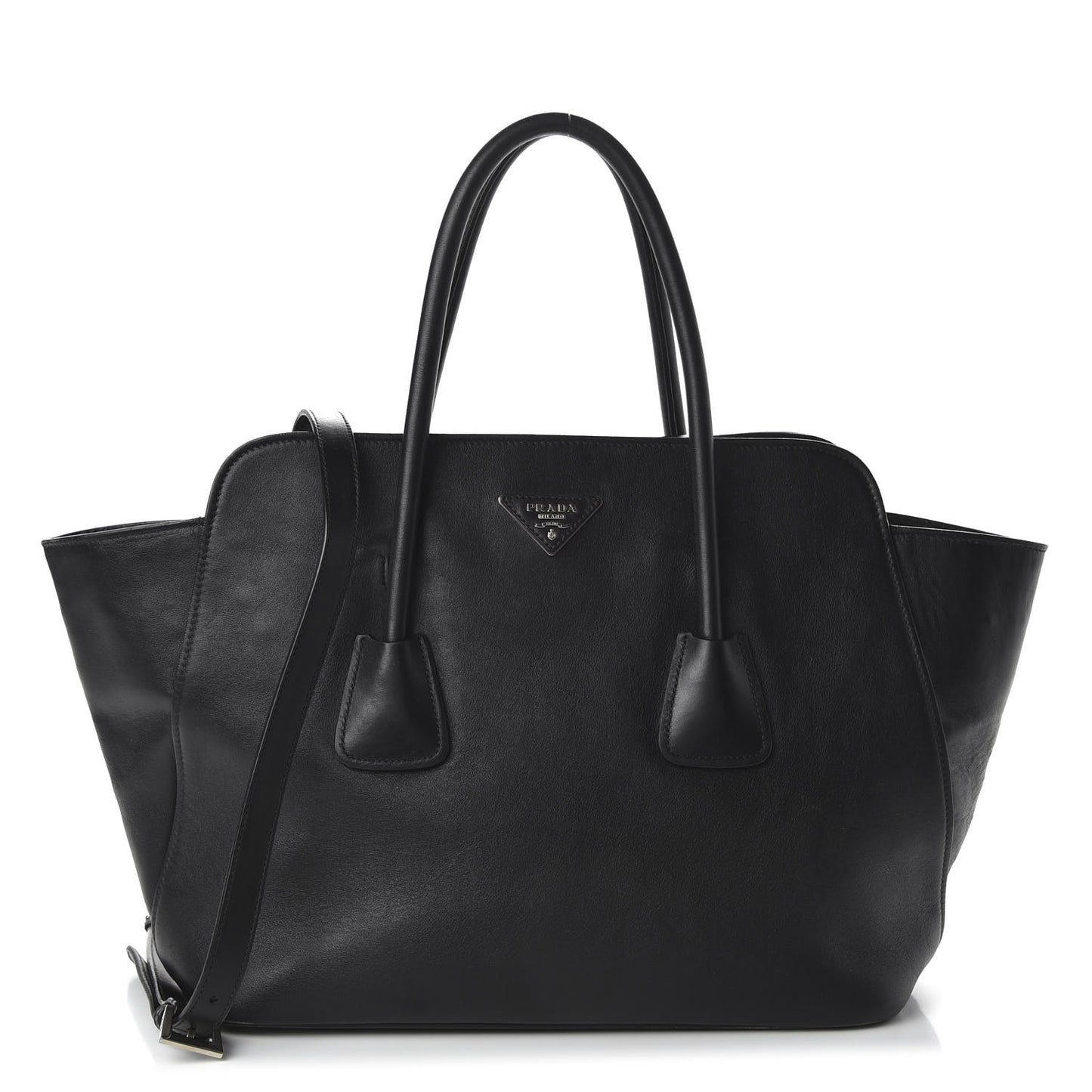 Soft Calfskin Studded East West Tote Black