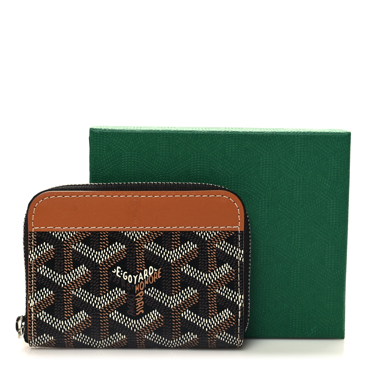 Goyard Goyardine Matignon PM Wallet Black Gold 3 of 8