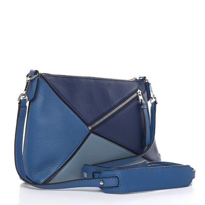 Loewe Calfskin Mini Puzzle Bag Marine Stone Steel Blue 3 of 9