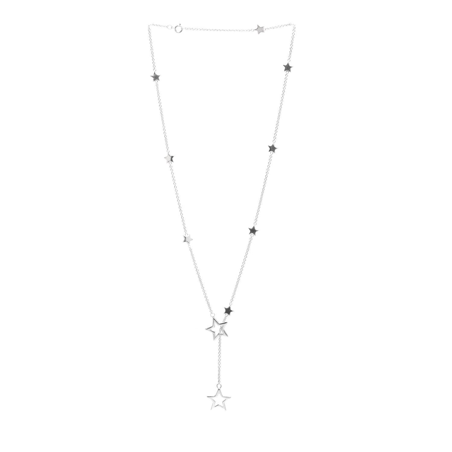 Sterling Silver Star Lariat Necklace