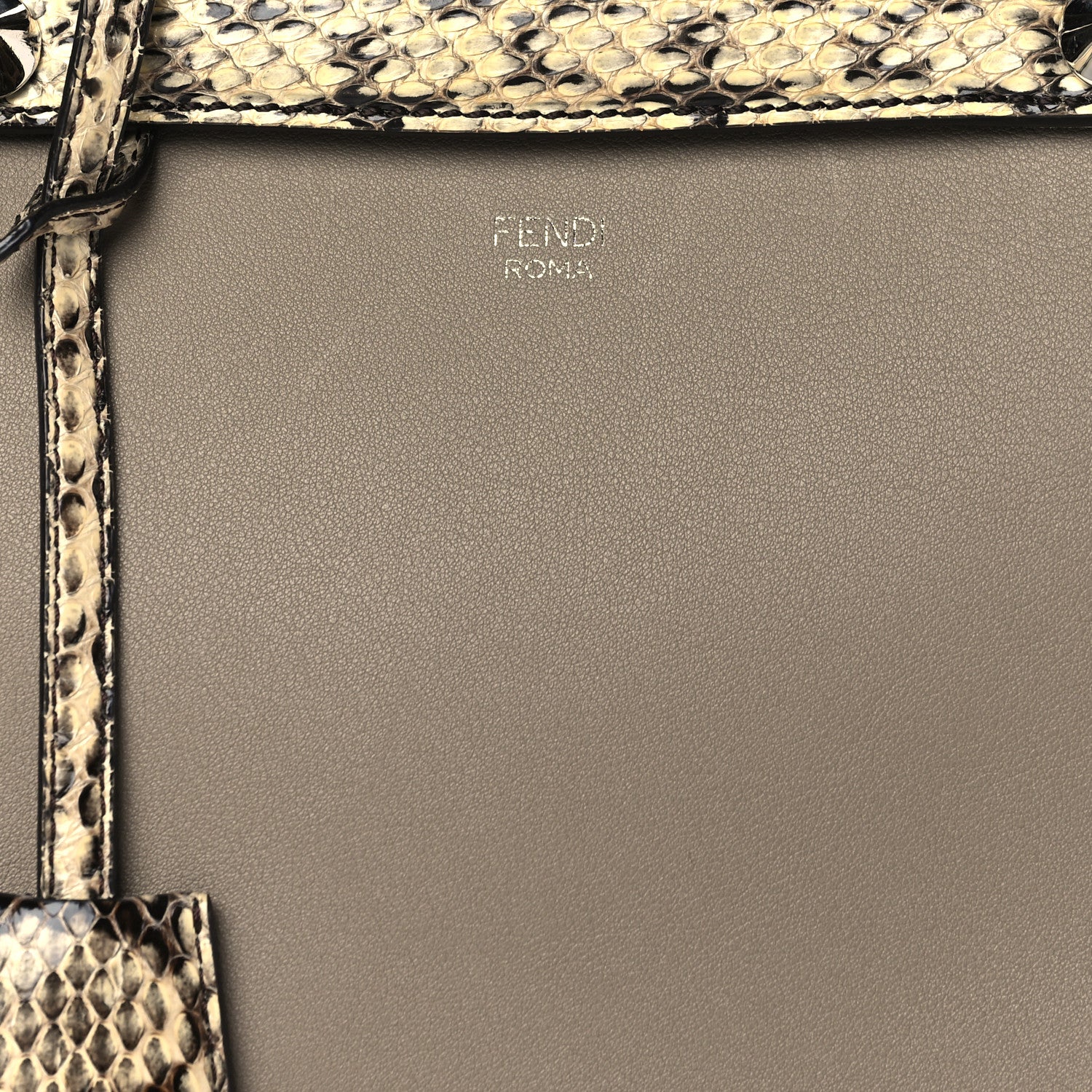 Fendi Vitello Dolce Elaphe Medium By The Way Boston Bag Tortora Multicolor 9 of 11