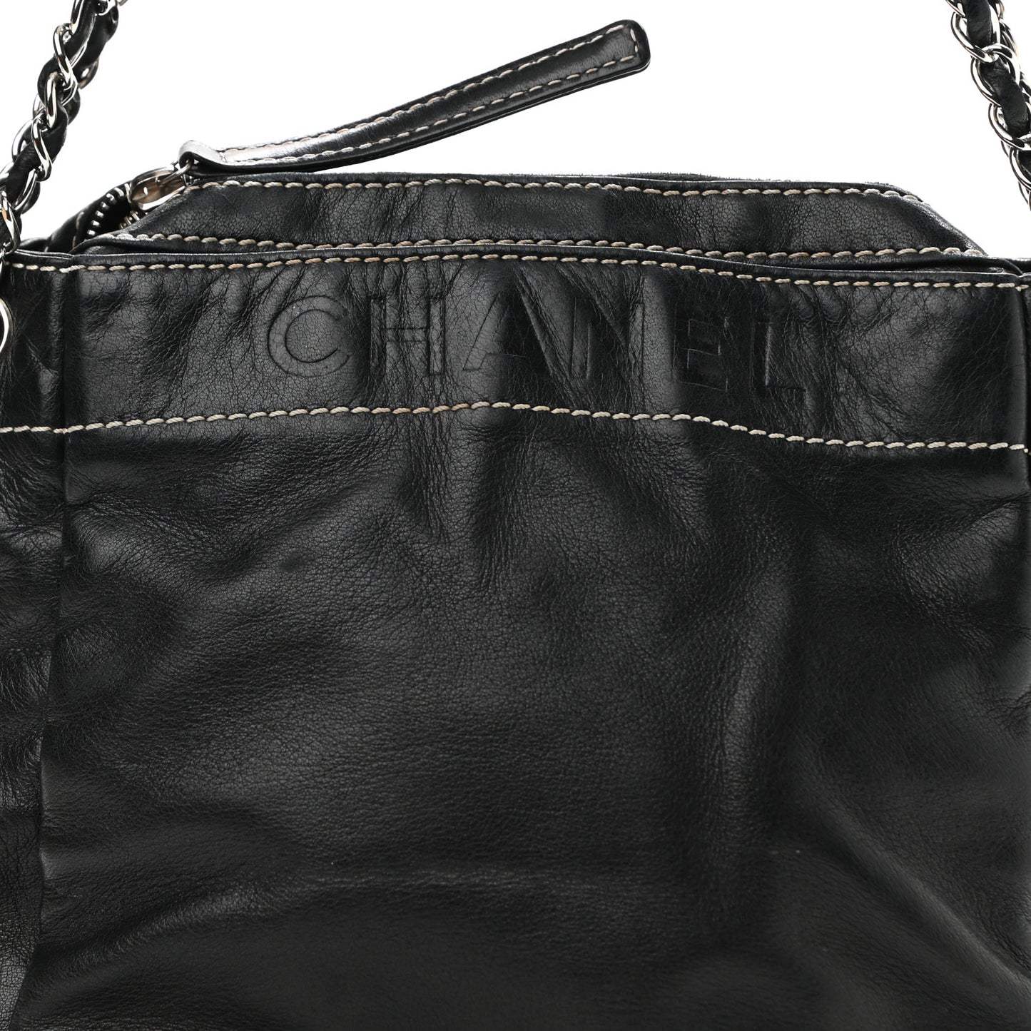 Lambskin Lax Accordion Hobo Black