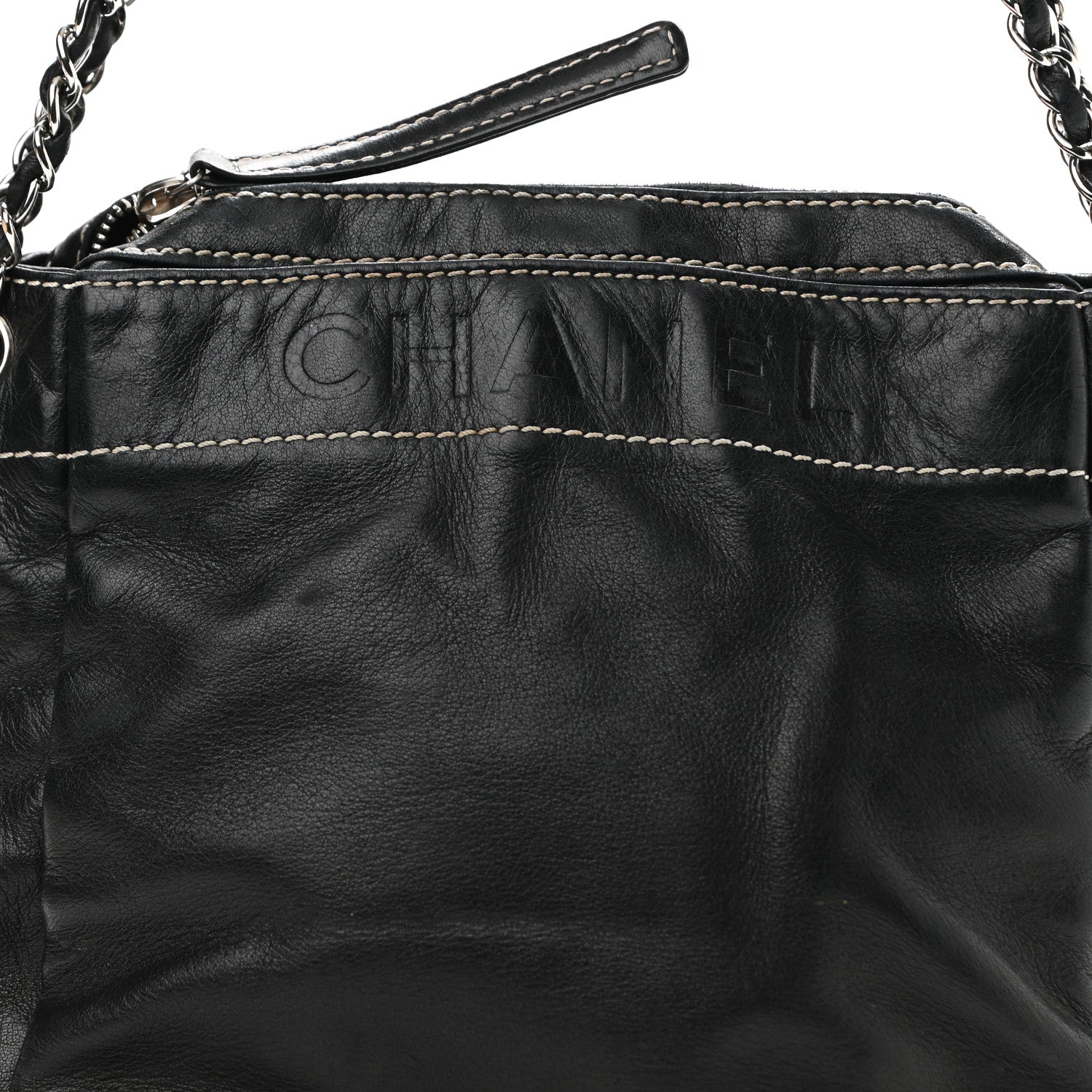 Chanel Lambskin Lax Accordion Hobo Black 8 of 10