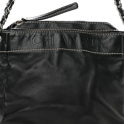Chanel Lambskin Lax Accordion Hobo Black 8 of 10