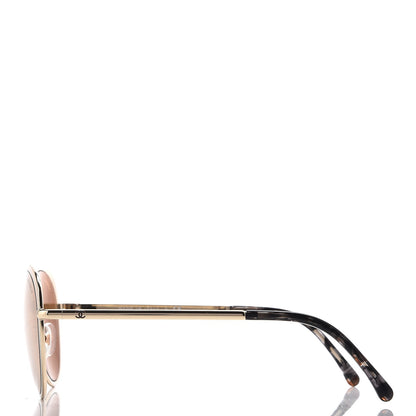 Chanel Round Spring Sunglasses 4206 Gold 3 of 9