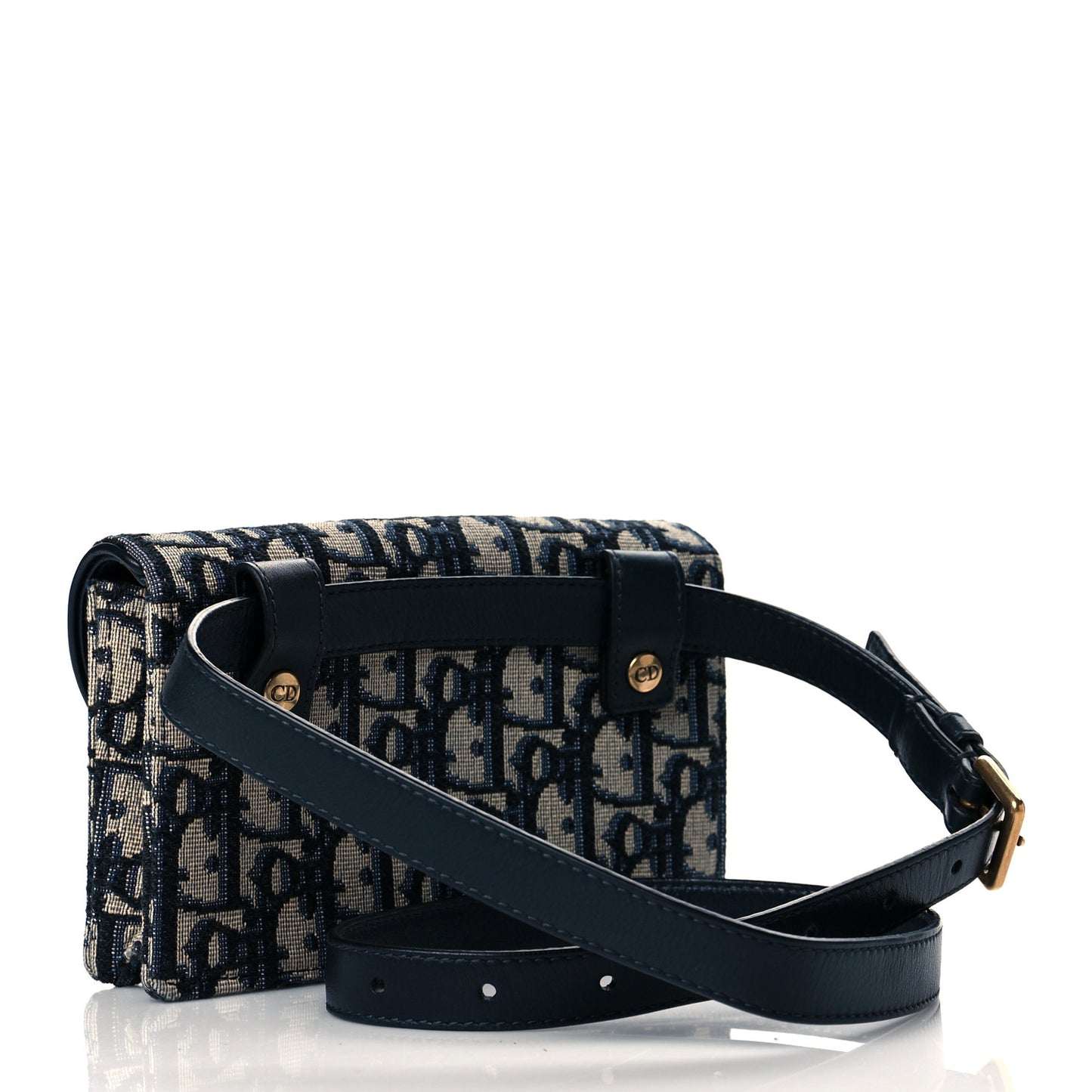 Oblique Saddle Belt Bag Blue