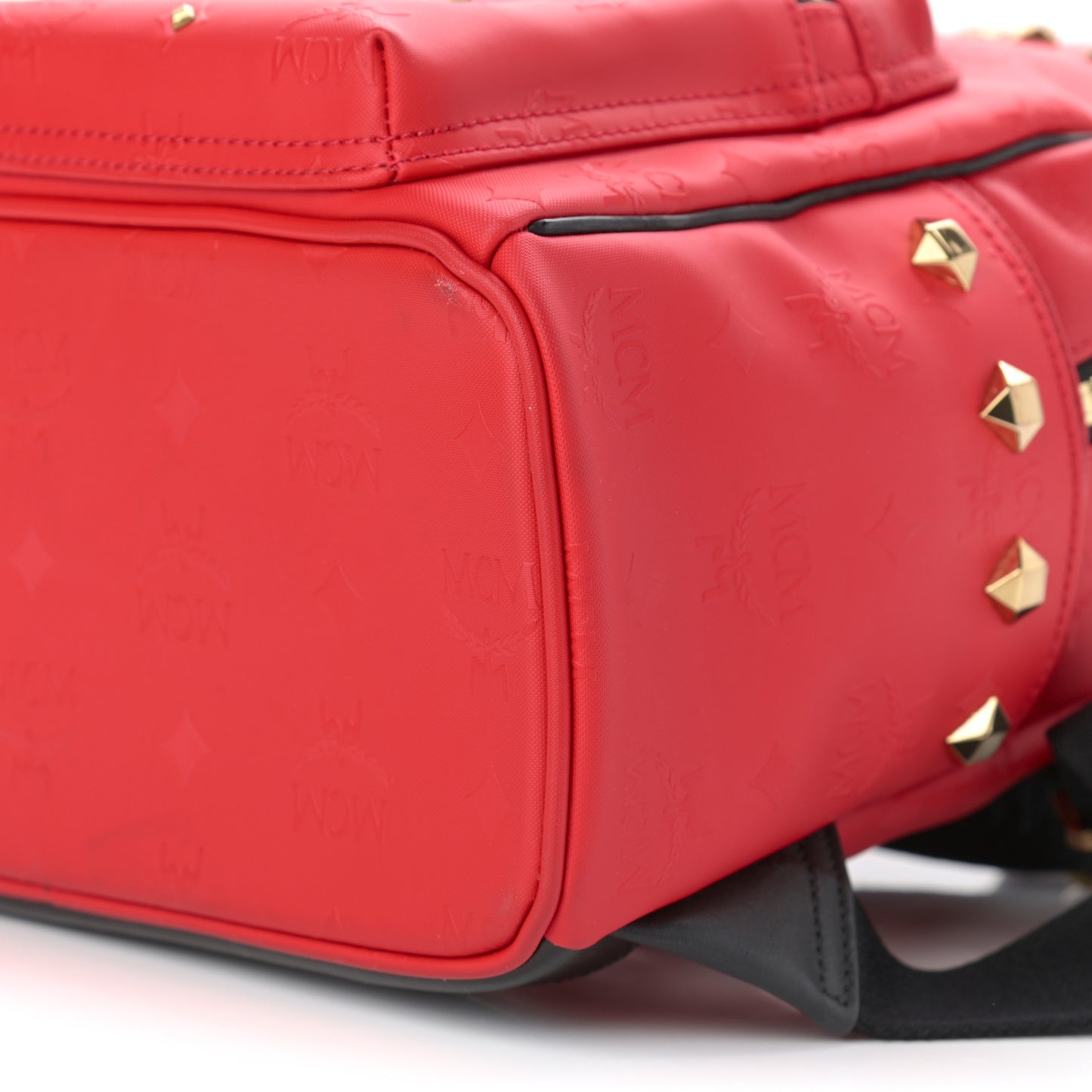 Calfskin Stud Small Stark Backpack Red