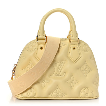 Louis Vuitton Calfskin Bubblegram Alma BB Banana 1 of 8