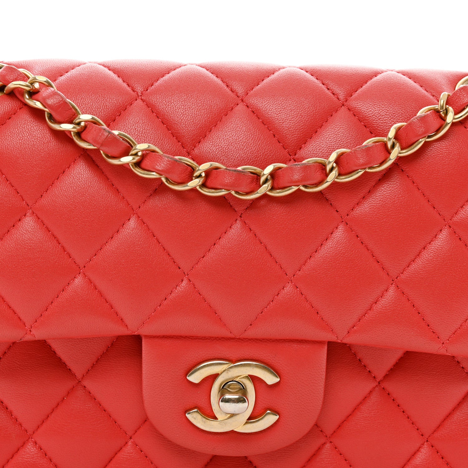 Chanel Lambskin Quilted Small Double Flap Red 5 of 14