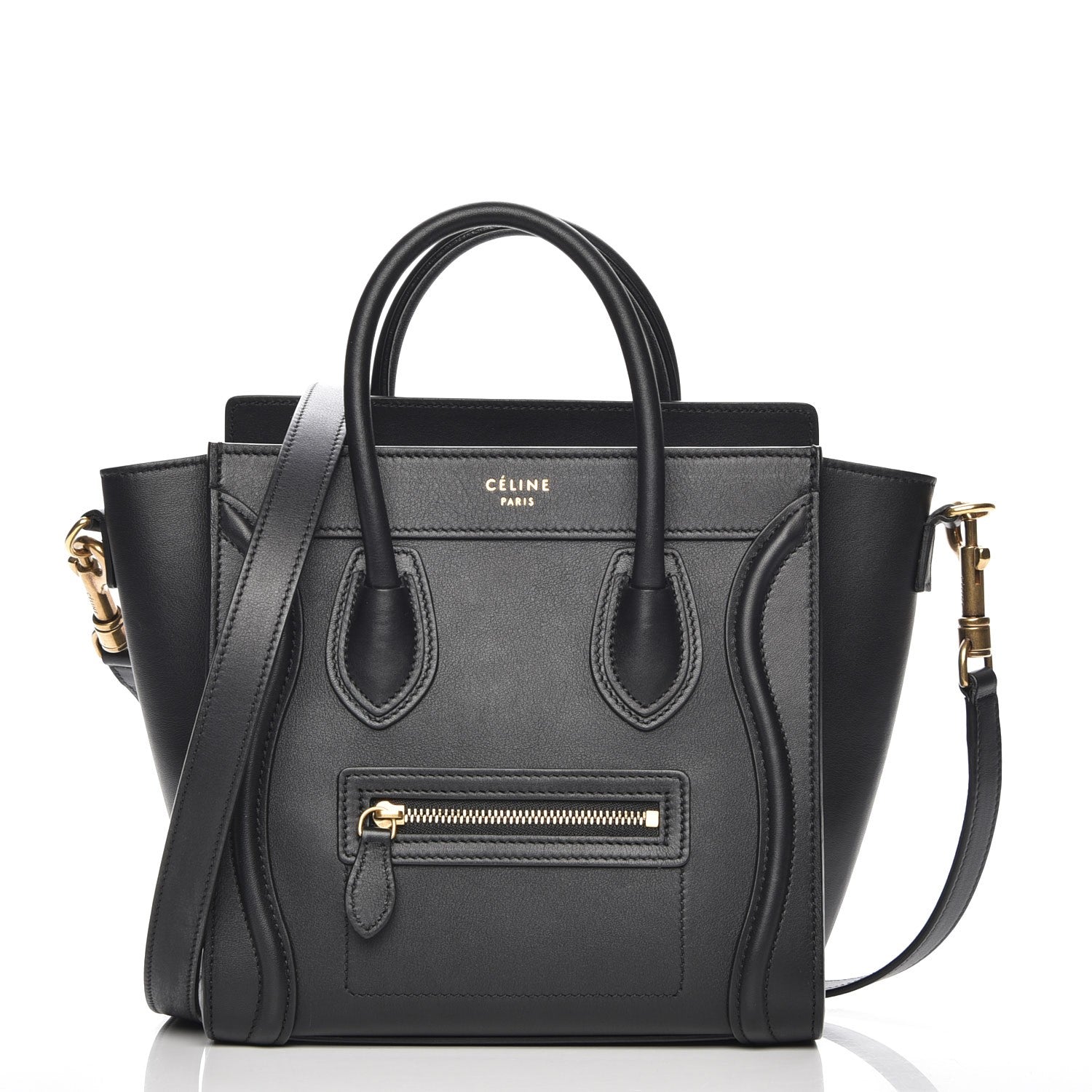 Celine Smooth Calfskin Nano Luggage Black 1 of 8
