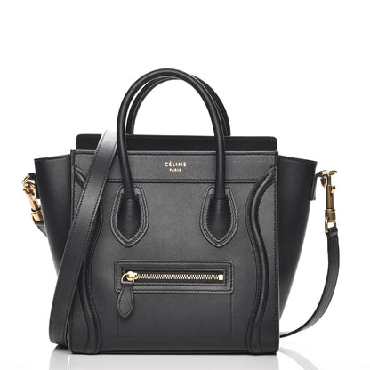 Celine Smooth Calfskin Nano Luggage Black 1 of 8