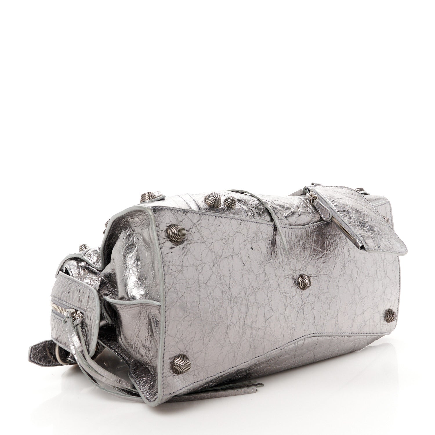 Balenciaga Metallic Agneau Arena Neo Cagole City Silver 4 of 12